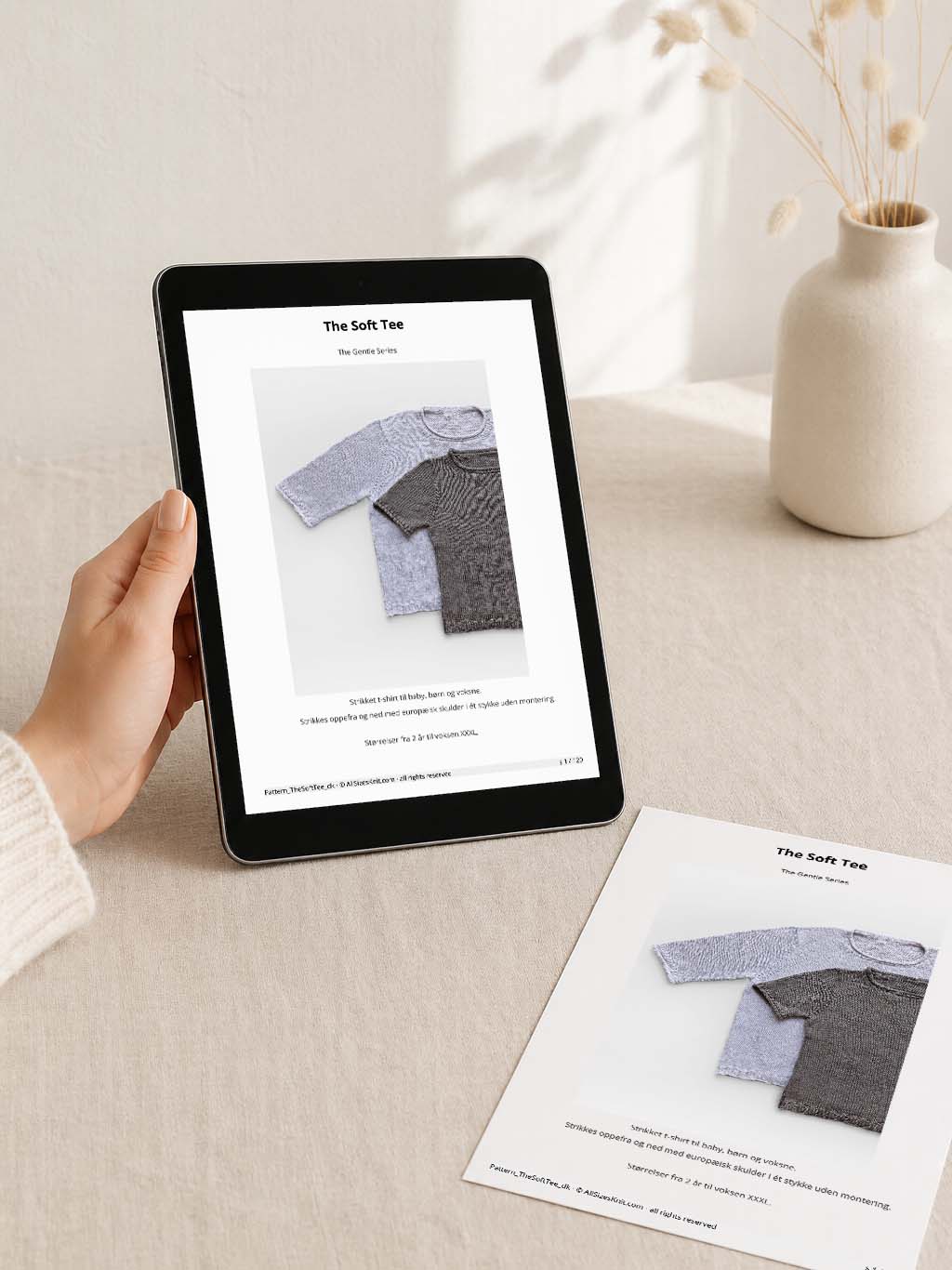 The Soft Tee Knitting Pattern - Men's S to XXXL (PDF)